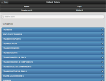 Tablet Screenshot of outbacktrailers.com